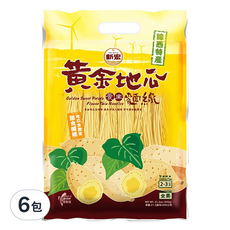 新宏 黃金地瓜養生麵線, 台灣特產，麵條, 6包, 600g
