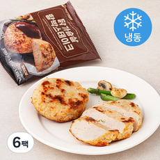 미트리 닭가슴살 함박스테이크 오리지널 (냉동), 100g, 6팩