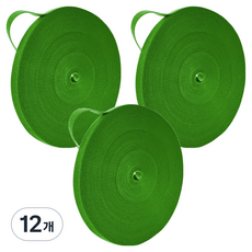 스코라 식물용 찍찍이 타이 테이프 브라이트 그린 12mm x 5m, 12개