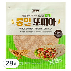 인디 저당 통밀 또띠아 20cm, 45g, 28개