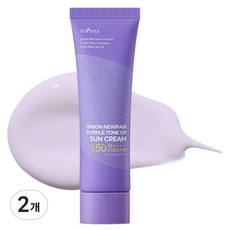 이즈앤트리 어니언 뉴페어 퍼플 톤업 선크림 SPF50+ PA++++, 2개, 50ml