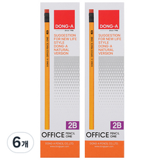 DONG-A 辦公室鉛筆 1支 2B, 72個, 黃色