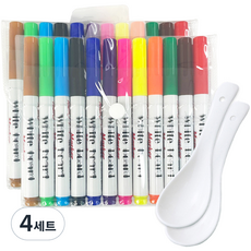 동아피엠에스 워터 플로팅펜 보드마카 12색 + 도구, 혼합색상, 4세트