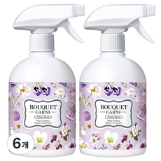 부케가르니 섬유탈취제 화이트머스크 본품, 500ml, 6개