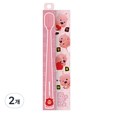 KM Pharmaceutical 賤萌露比 柔軟寬頭牙刷, 2個, 混合顏色