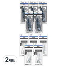 톰보우 모노에어 펜타입 수정테이프 5mm 5p + 리필 5p, 블랙, 2세트