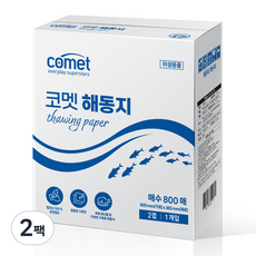 코멧 천연펄프 해동지 키친타월, 2팩, 800매
