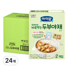 일동후디스 아이얌 바로 먹는 소스, 두부야채, 160g, 24개
