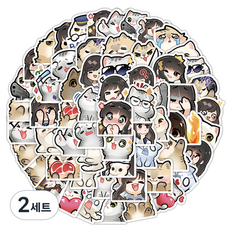 데일리조이 귀여운 동물 다이어리 다꾸 팬시 스티커 100종 세트, 선택10, 2세트