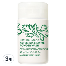 네이처리퍼블릭 내추럴 메이드 아르테미시아 엔자임 파우더 워시, 45g, 3개