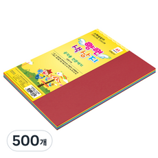 종이문화 스페셜칼라 얇은 양면색상지 15색 120g 혼합색상, 500개