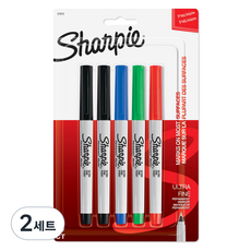 Sharpie Permanent Farmer 超細字5色筆組, 混合顏色, 2套