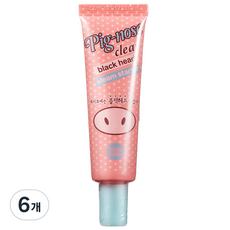 홀리카홀리카 피그노즈 클리어 블랙헤드 스팀 스타터, 6개, 30ml