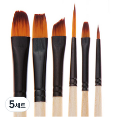 Makemine 水彩油畫兩用多功能美術筆刷6件組 C815, 5套, 10, 8, 6, 5, 2, 1