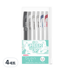 ZEBRA 斑馬牌 bLen 加油打氣標語原子筆 6入組 0.5mm, 混合色, 4套