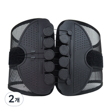 리치덕 메쉬 로프조정 허리보호대 블랙, 2개