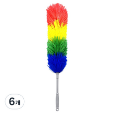 월드크린 그물망 먼지털이개 특대, 혼합색상, 6개