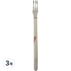 해모 윌리브 국산 304 스텐 콤비 하트 커트러리 티포크 레드, 3개, 단품