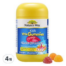 네이처스웨이 키즈 비타구미 오메가트리오, 156g, 4개