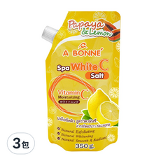 A BONNE' SPA去角質沐浴鹽 維他命C亮白, 350g, 3包