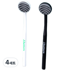 퀸즈네스트 혀클리너 흰색 + 검은색 세트, 26g, 4세트