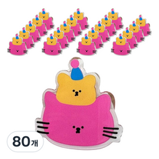 마켓감성 캐릭터 노트 클립, 1개입, 80개