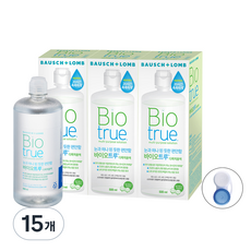 바이오트루 다목적용액 렌즈 세정액, 500ml, 15개