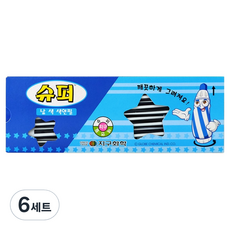 지구화학 슈퍼 색연필 낱색 검정 12p, 1색, 6세트