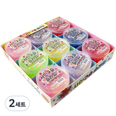 3000閃亮珠子史萊姆 9種組, 2組, 淺綠、黃、藍、粉、紫、紅