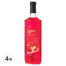 네이쳐티 딸기시럽, 4개, 1L