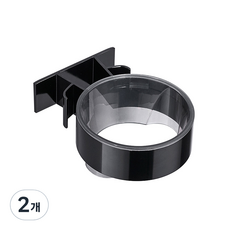 MONACO OLIVE 金屬線條單支吹風機架, 黑色, 2個