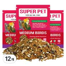 슈퍼펫 프리미엄 중형새 사료, 700g, 12개