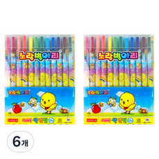 DONG-A 黃色小雞彩色鉛筆, 12色, 6個