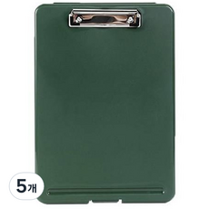 Bright Lab A4 直式板夾文件盒, 綠色, 5個