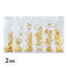 MEIBROWN 美甲裝飾配件 6種組 M02177, 金色, 2組