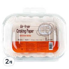 깨끗한 에어프라이어 종이호일 직사각, 2개, 30개입, 22cm