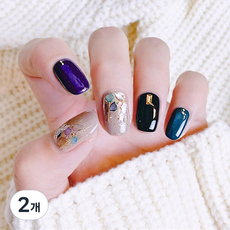 잇템샵 젤네일스티커, 2개, 블루블랙 TR017