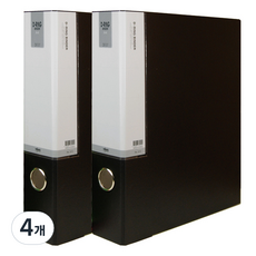 마이다스 D링 합지 바인더 파일 인덱스형 5cm 3공 A4, 흑색, 4개