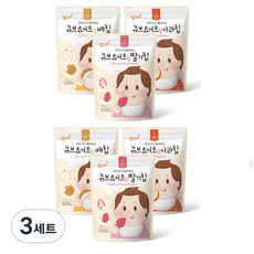 맘스미 큐브요거트랑 과일칩 3종 x 2p 세트, 3세트, 배, 사과, 딸기, 72g