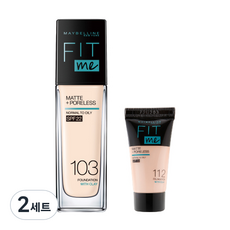 메이블린 핏미 파운데이션 30ml + 미니 파운데이션 5ml 세트, 본품(103 페어), 미니(랜덤발송), 2세트