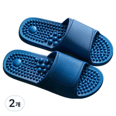 통근창고 지압 슬리퍼 250~255mm, 2개, 네이비