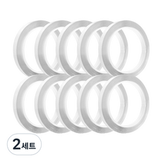 Natural Park 魔力星凝膠超強力雙面膠帶 1mm x 10mm x 3m 10入 + 1mm x 15mm x 3m, 透明, 2套