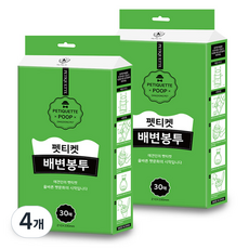 펫티켓 배변봉투, 그린, 30개입, 4개
