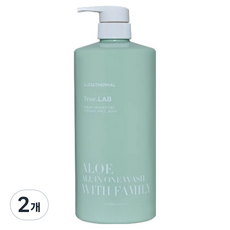 TRUE.LABORATORY 蘆薈多合一全家沐浴乳, 1L, 2個