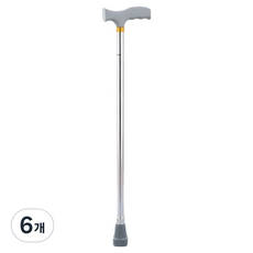 포켓마스터 효도 노인 지팡이, 실버, 6개