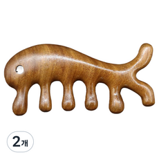 Shopping Sprint 木製頭髮頭皮刮痧按摩梳 06, 2個, 單一顏色