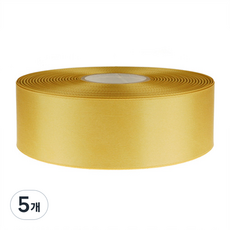 고밀도주자 공단 리본끈 15mm, 금색, 45m, 5개