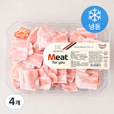 미트포유 옛날 삼겹살 구이용 (냉동), 1kg, 4개