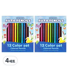 朝鮮文具店 自動鉛筆式色鉛筆組 2.6mm, 12色, 4套