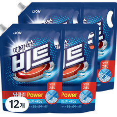 비트 딥클린 파워 일반용 액상세제 리필, 2L, 12개